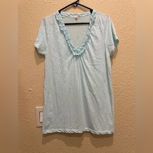 J Crew Pajama Top in Mint Lge